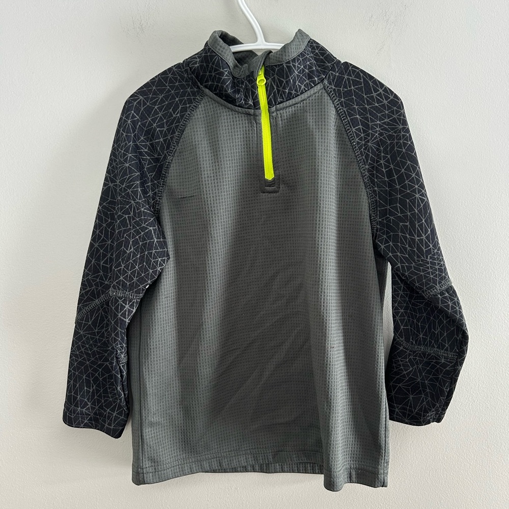 (3/$20) Athletic works toddler 4 grey quarter zip long sleeve shirt